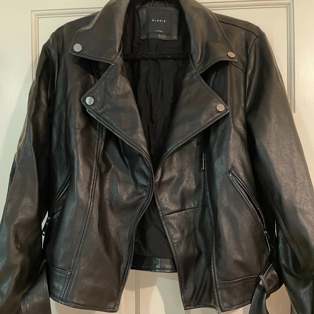 Elodie Faux Leather Moto Jacket